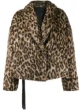 UNRAVEL PROJECT leopard-print down jacket - Neutrals