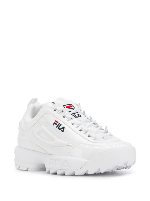 plain white fila shoes
