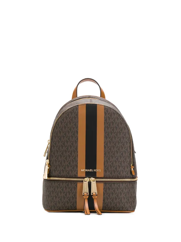 michael kors striped backpack