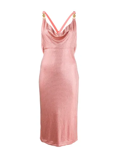 crystal-embellished fitted halterneck 