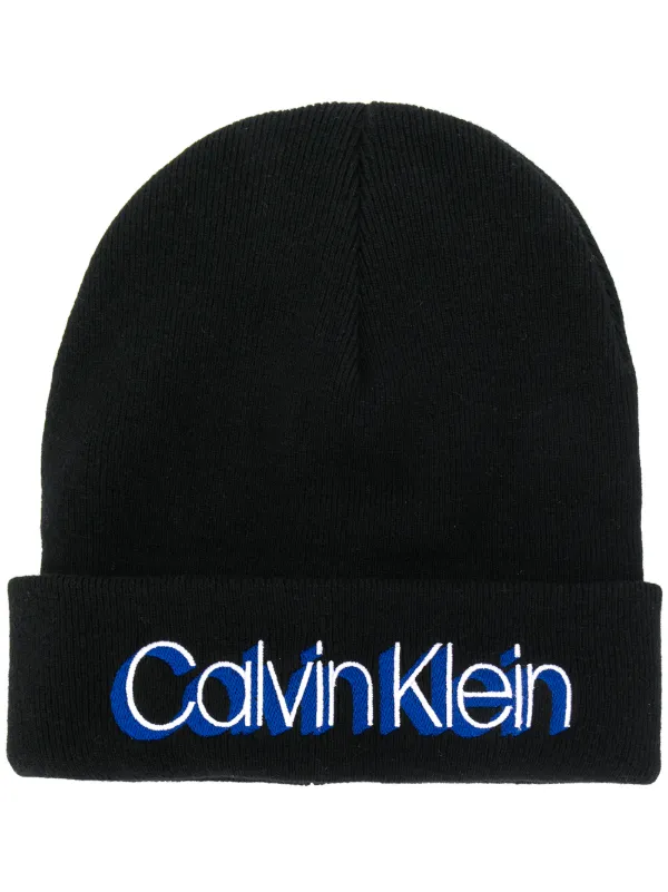calvin klein logo beanie