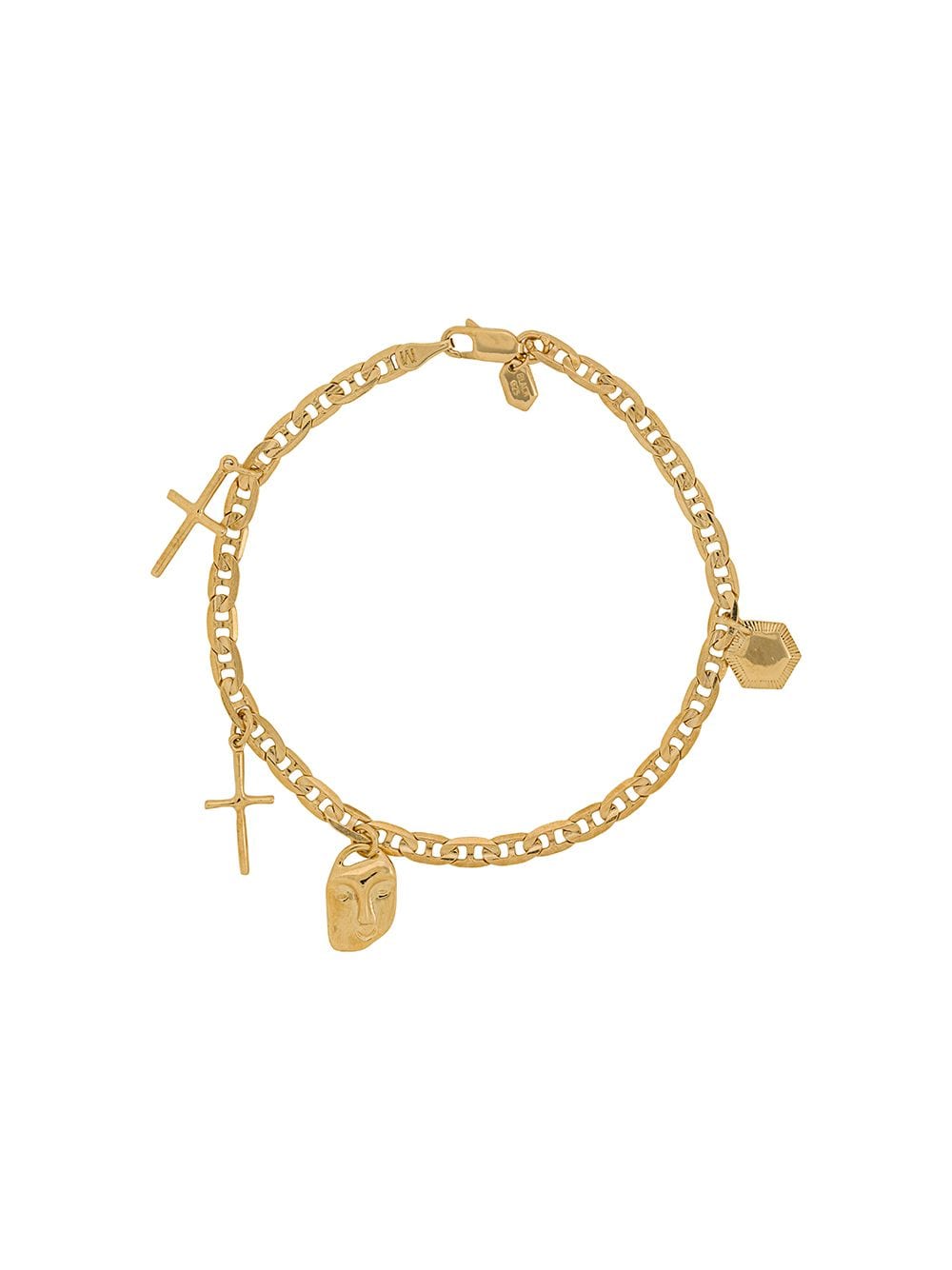 Shop Maria Black Friend Charm Bracelet In Gold