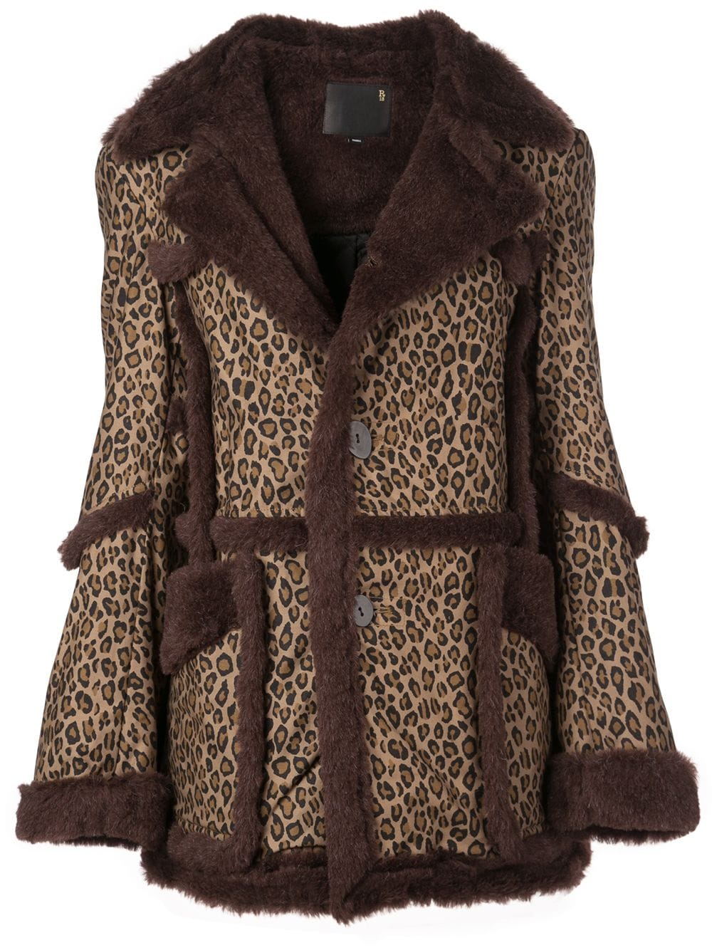 фото R13 пальто с леопардовым принтом
