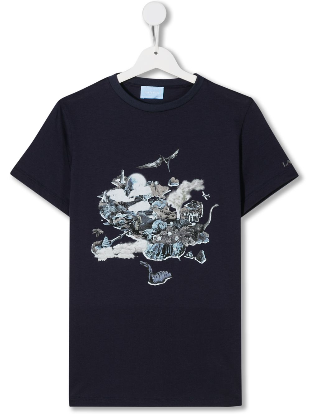 Lanvin Enfant Teen Jurassic Print T-shirt In 蓝色