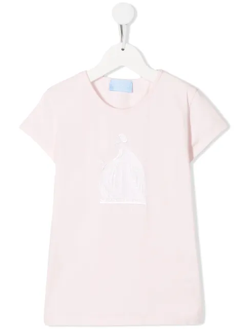 Lanvin Enfant playera con logo con lentejuelas