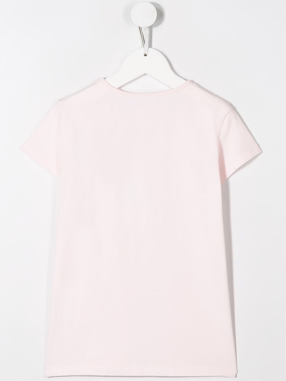 Lanvin Enfant T-shirt met gepailletteerd logo Roze
