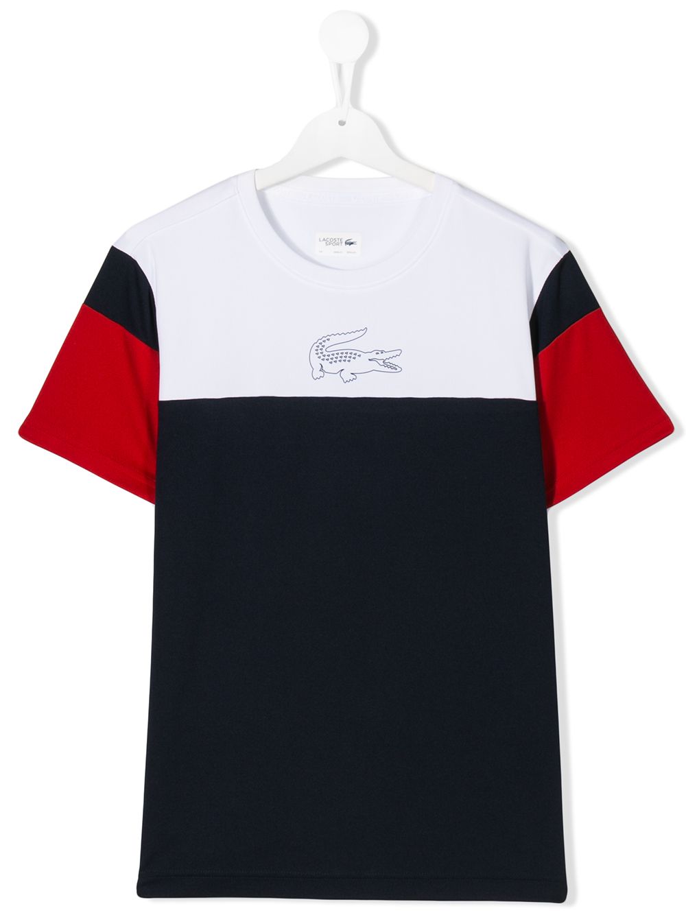 Lacoste Teen Colourblock Logo T-shirt In White