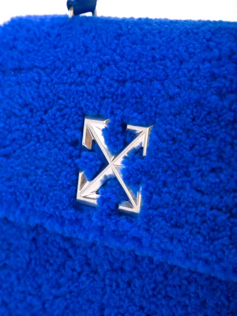 off white furry bolsa