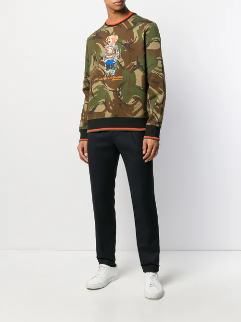 camo polo bear sweater