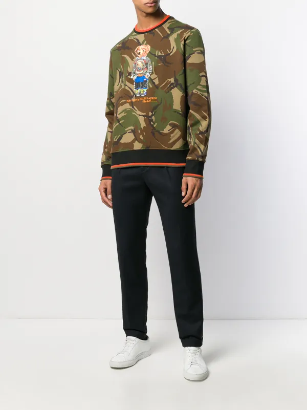 camo polo sweater