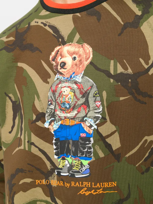 polo ralph lauren polo bear camo sweatshirt