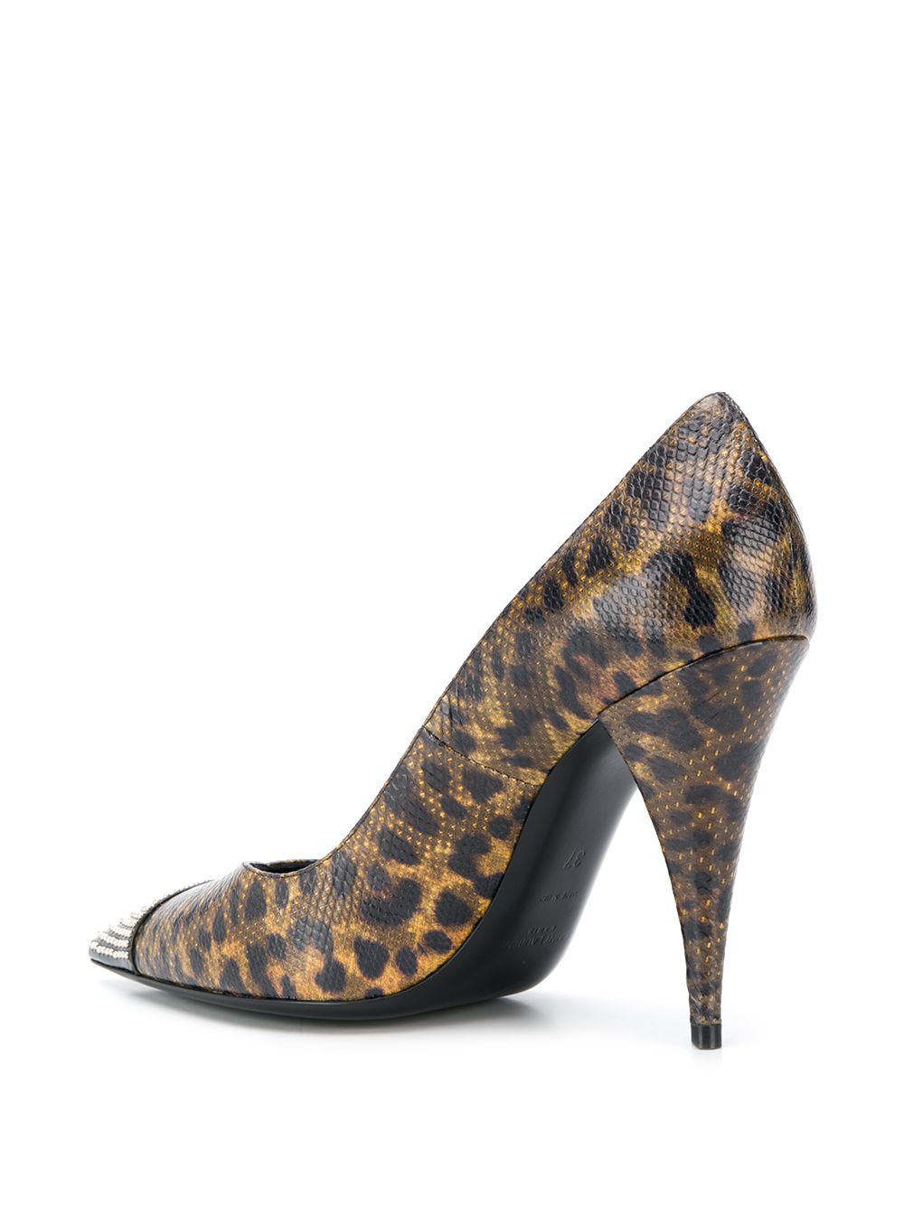 туфли-лодочки с леопардовым принтом и заклепками Yves Saint Laurent 144877365155