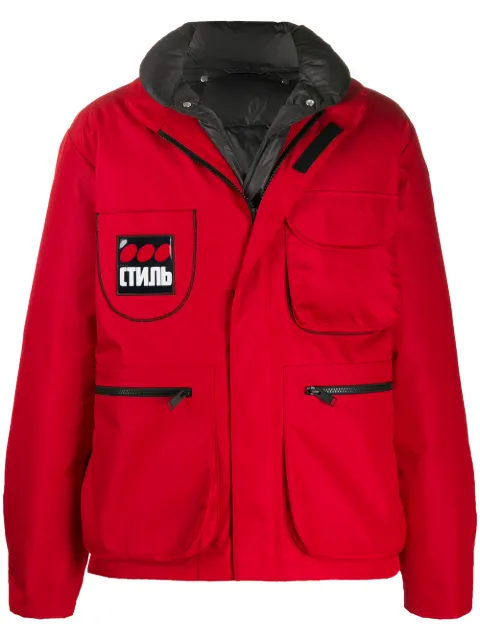Heron Preston logo pocket padded jacket