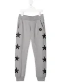 Philipp Plein Junior star patch track pants - Grey