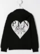 Image 2 of Philipp Plein Junior rhinestone logo zip-up hoodie