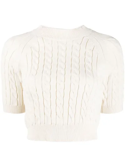 Alexander Wang Cropped cable-knit 