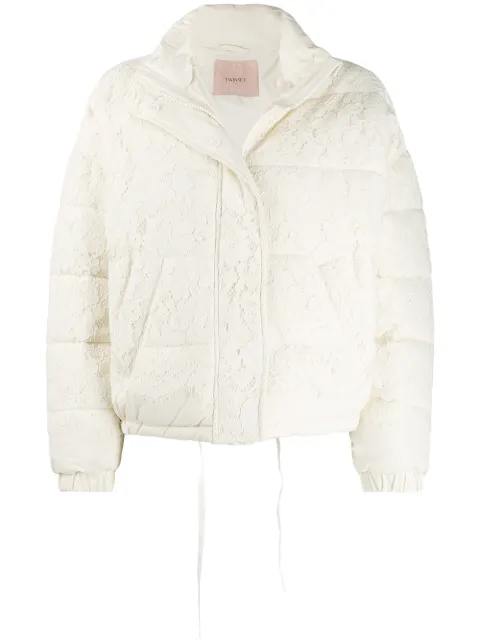 lace puffer jacket