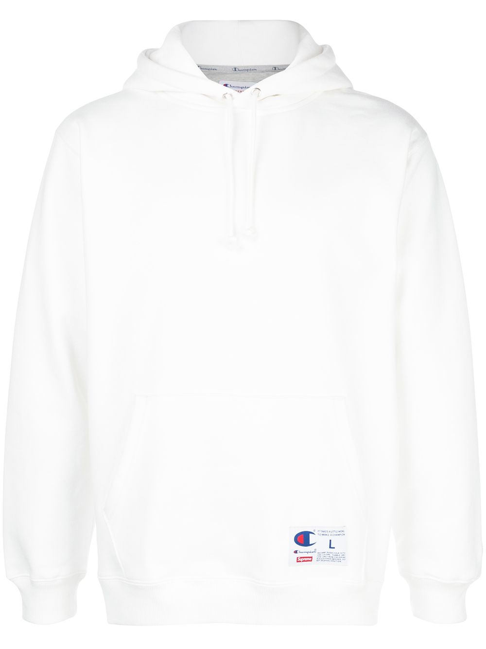 Supreme x Champion Outline hoodie Wit