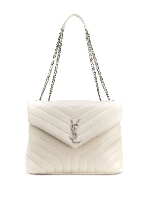Saint Laurent Off-white Small Loulou Chain Bag
