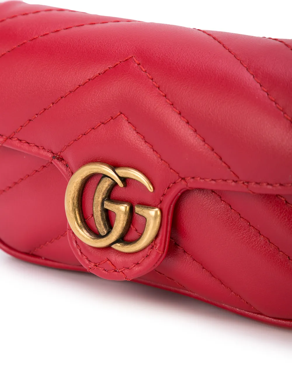 gg marmont 2.0 quilted leather coin purse on a chain