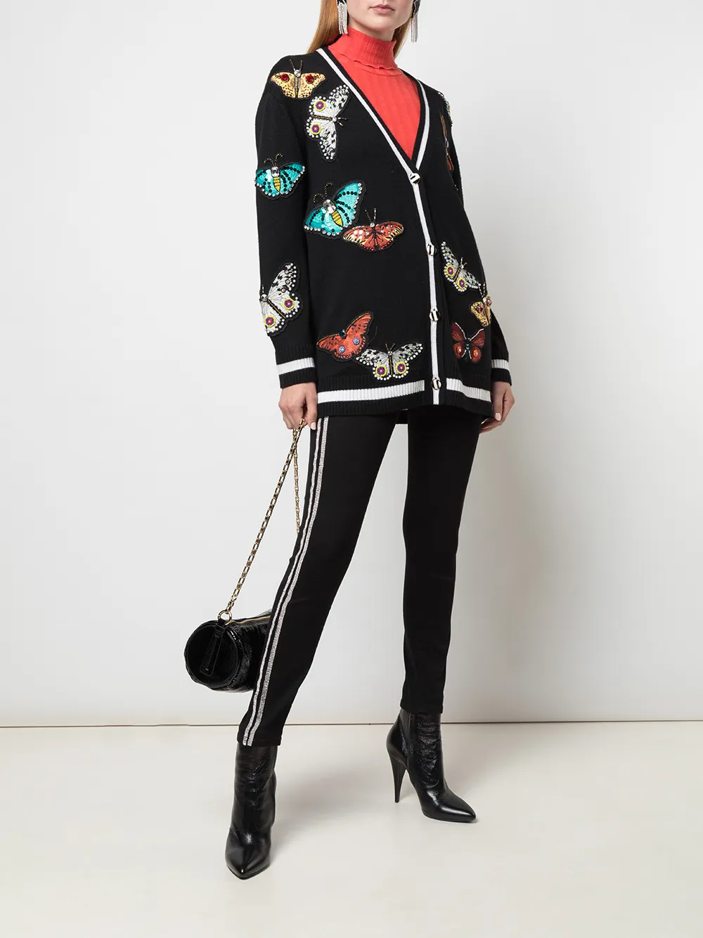 Alice + Olivia Bradford butterfly-patch Cardigan - Farfetch