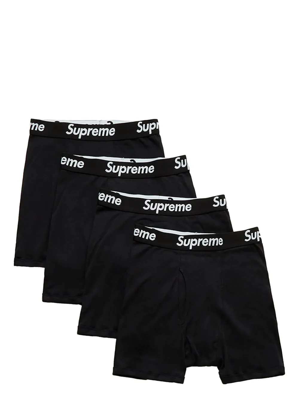 Supreme x Hanes Tagless Boxer Briefs set Of four Black FARFETCH TR