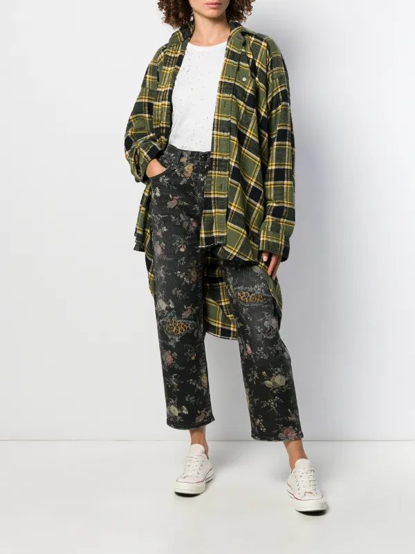 floral print denim