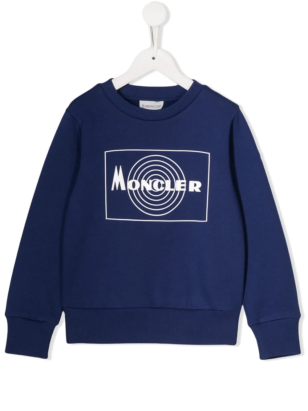 Moncler Enfant Sweater met afwerking Blauw