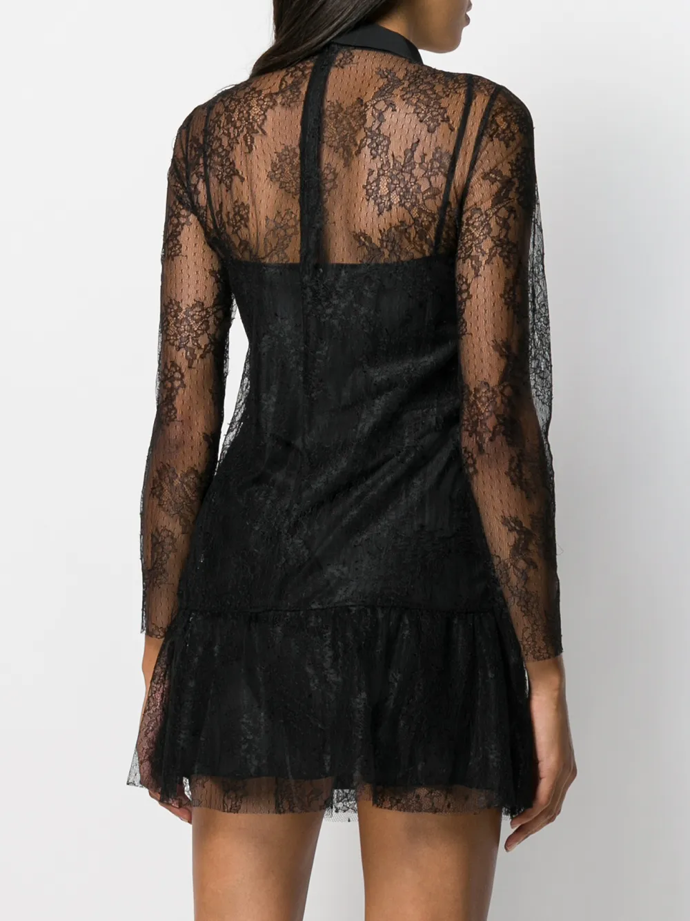 фото Red valentino кружевное платье с воротником