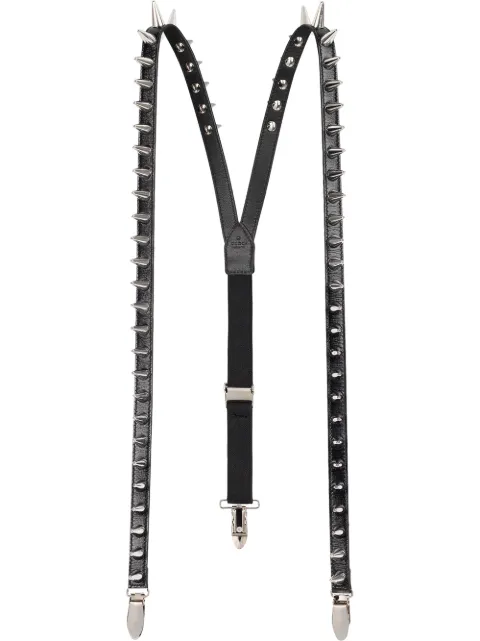 Click to view more detailed imagery on our partner's website Gucci Leather Suspenders With Spikes In Black