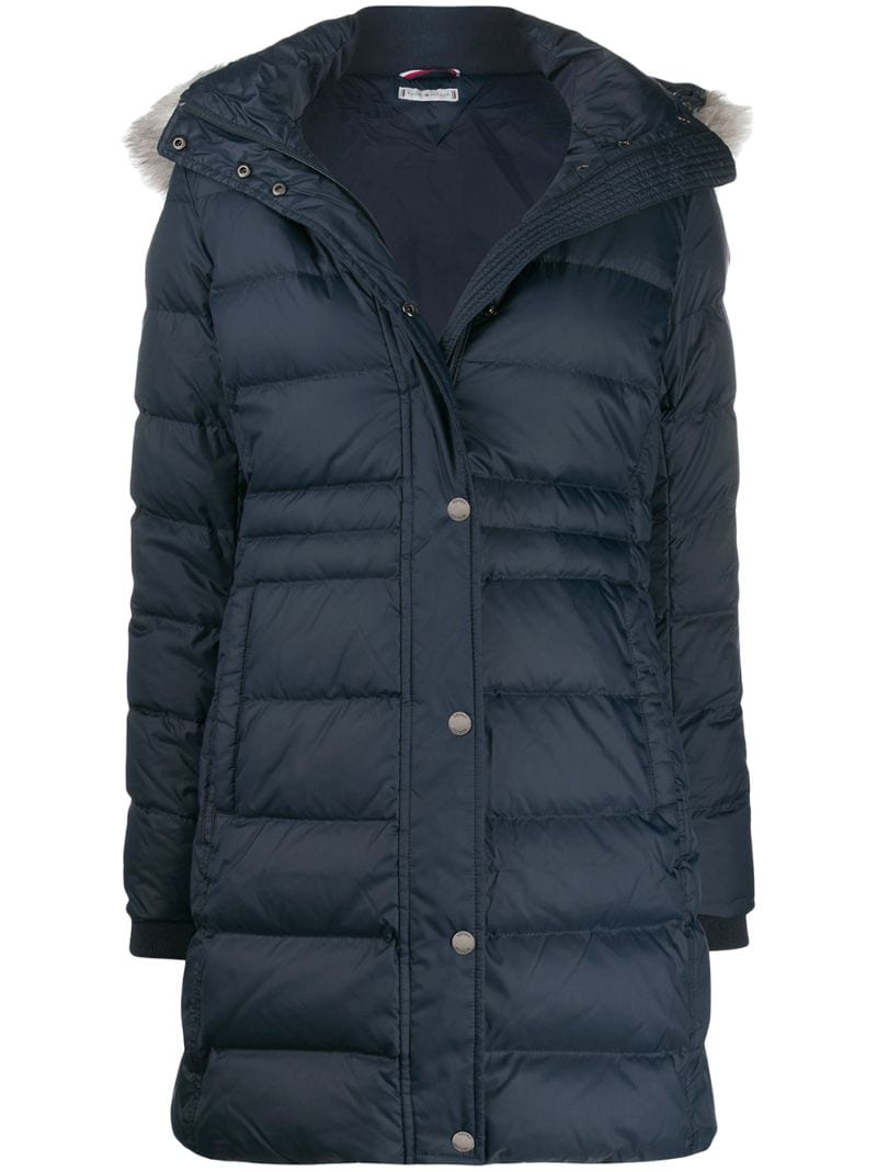 Tommy Hilfiger Padded Puffer Coat In Blue