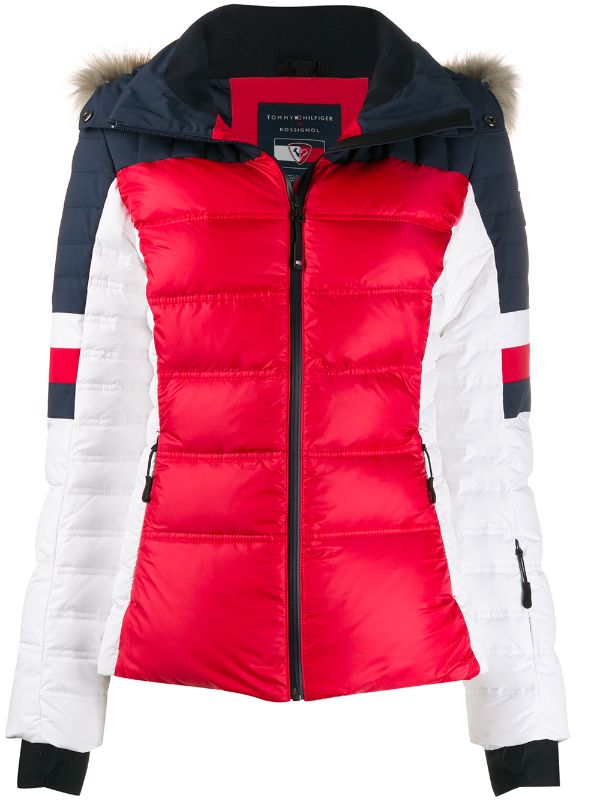 tommy hilfiger red padded jacket