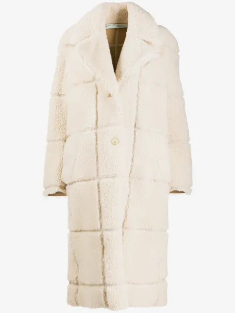 Off-White grid motif coat