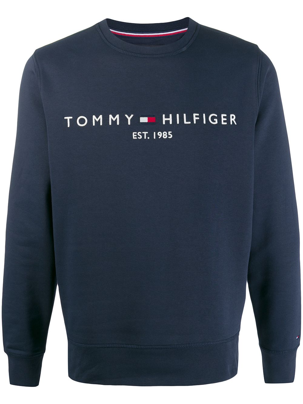 Tommy Hilfiger blue logo embroidered sweatshirt for men | MW0MW11596 at ...