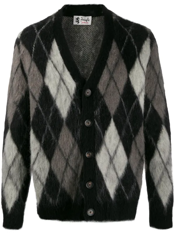 argyle cardigan
