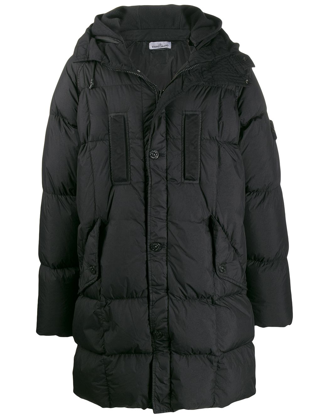 long stone puffer coat