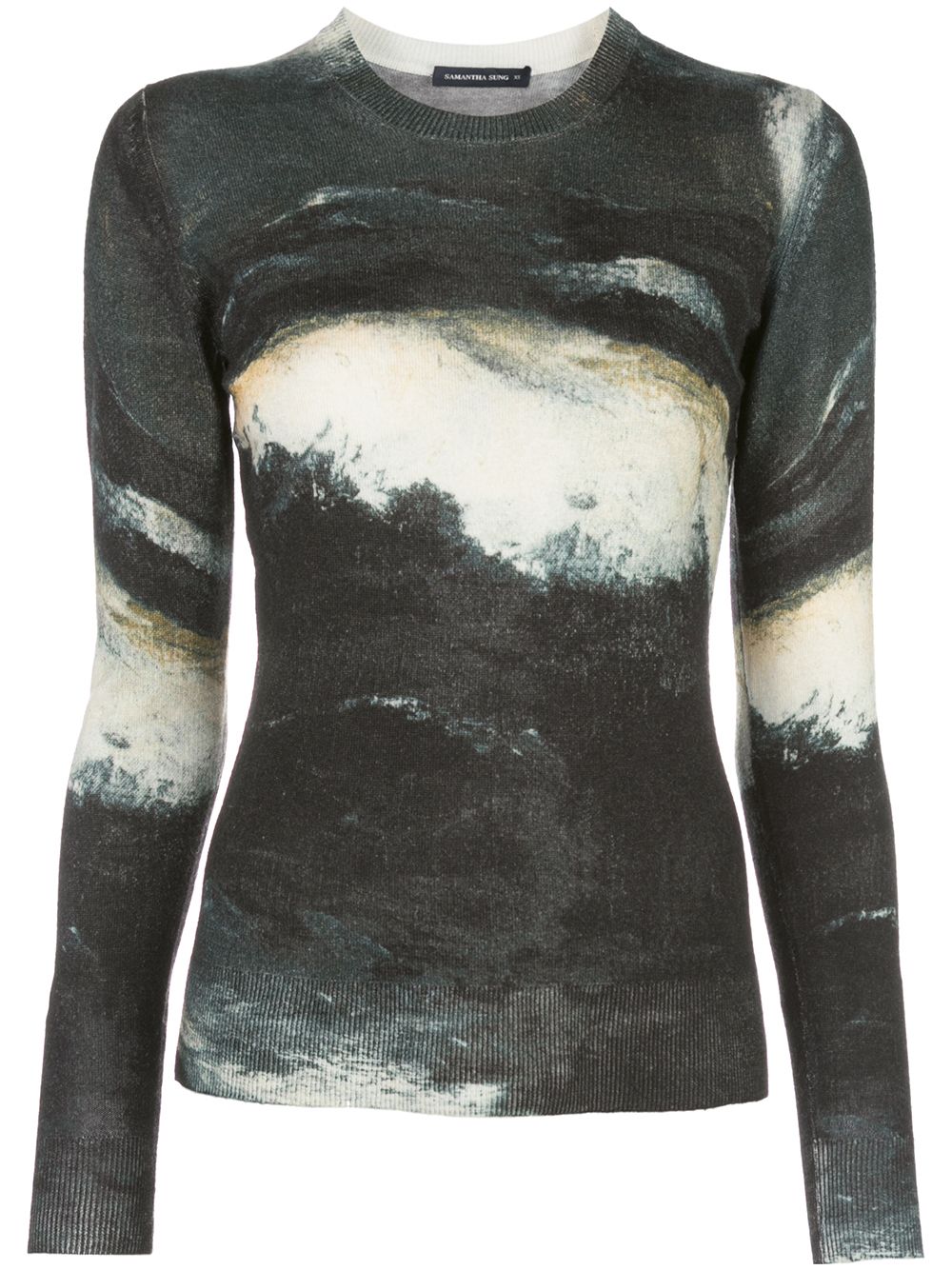 фото Samantha sung womens black knit pullover