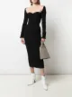 Image 2 of Khaite Beth sweetheart-neck dress