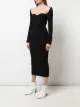 Khaite Beth sweetheart-neck dress