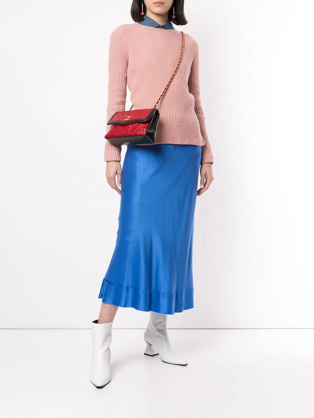 CHANEL Pre-Owned Crossbodytas met diamantvormige voering - Zwart