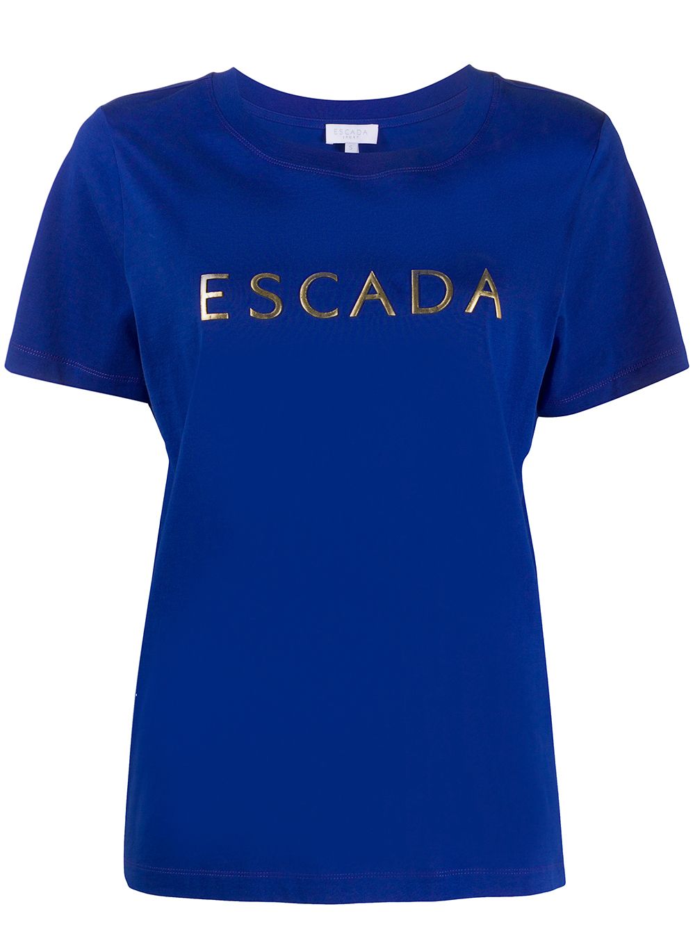 Escada Sport Metallic Logo Print T-shirt In Blue
