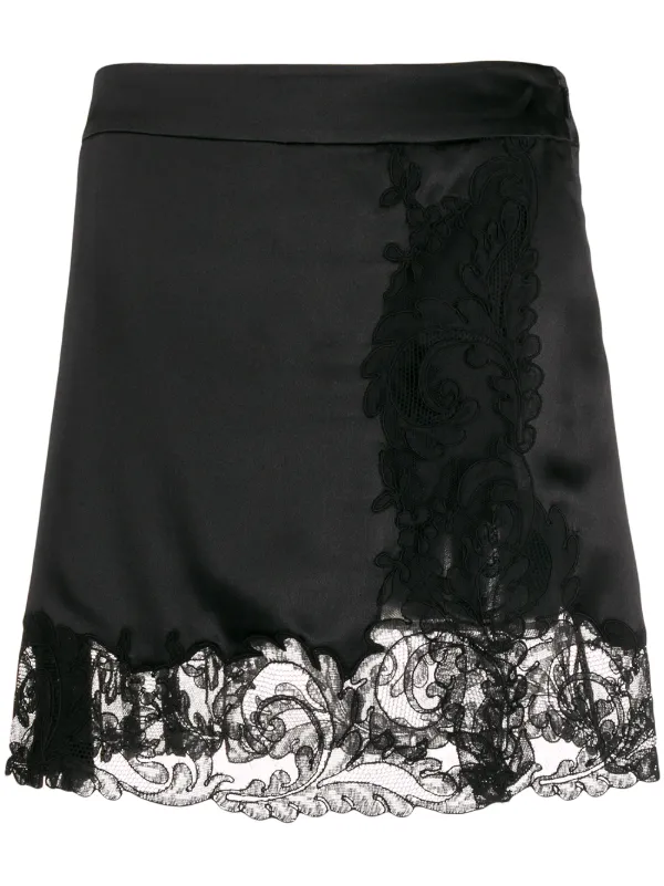 black lace hem skirt