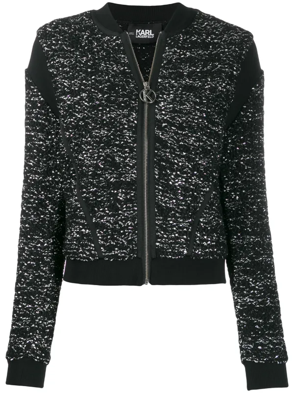 boucle bomber jacket