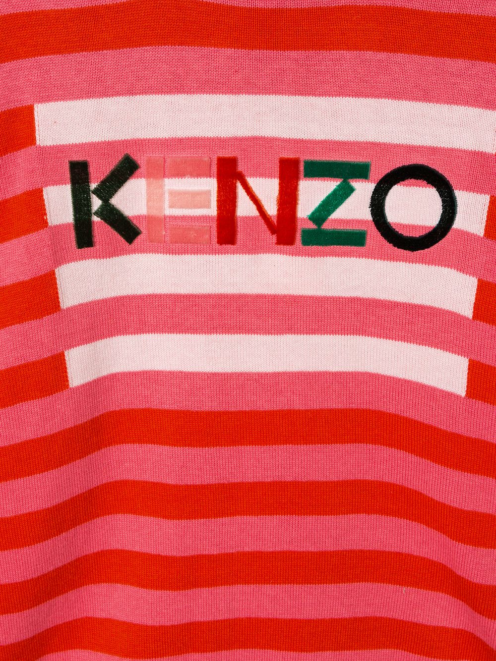 фото Kenzo Kids джемпер в полоску с вышитым логотипом