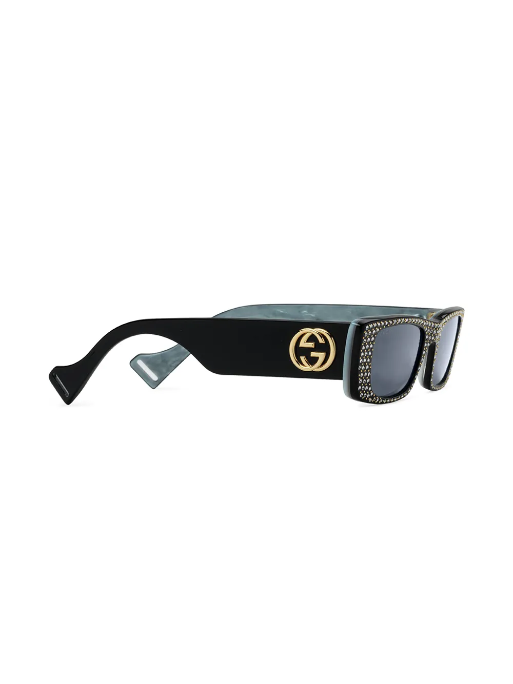 gucci rectangular sunglasses with crystals