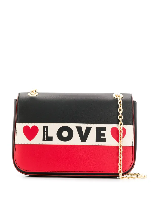 red love moschino bag