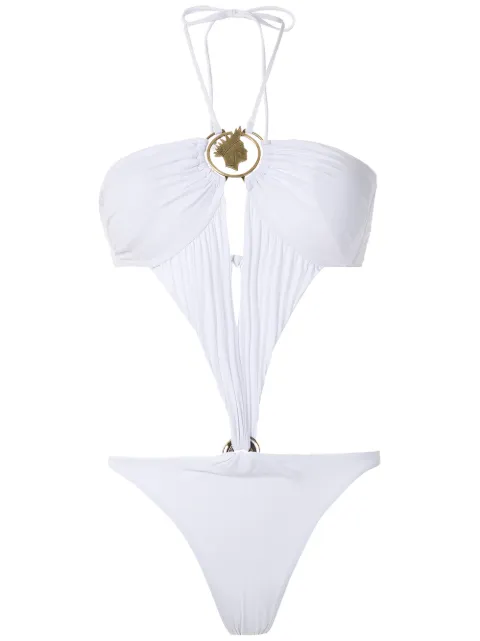 Amir Slama cut out halterneck swimsuit