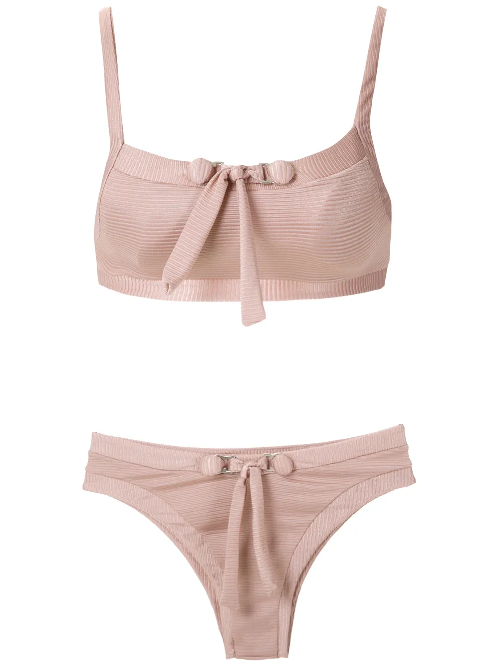 Amir Slama Bikini mit Schnürung - Gold