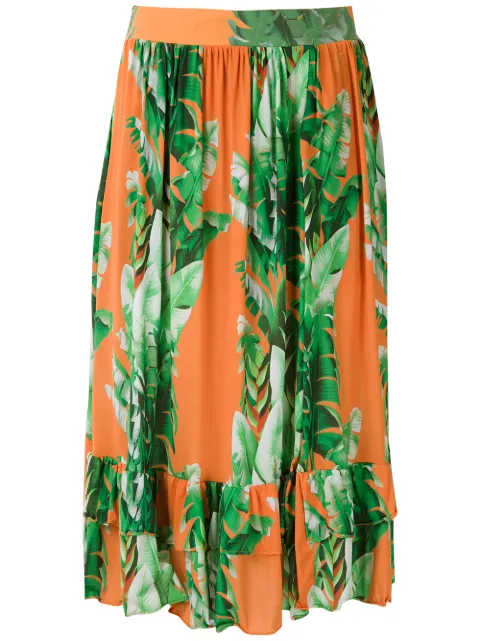 Amir Slama printed ruffle skirt