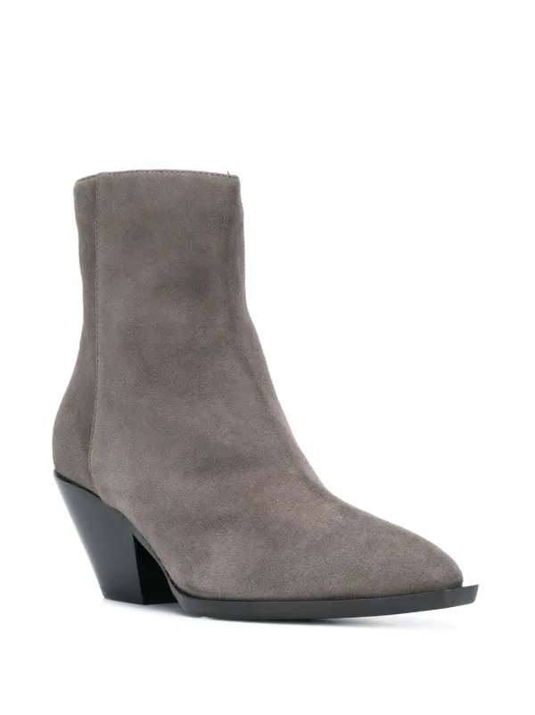 grey ankle boots low heel